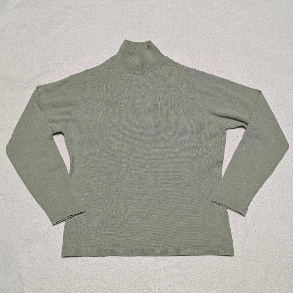 Lord & Taylor Womens PS Merino Wool Mock Neck Sweater Petite Small Italy